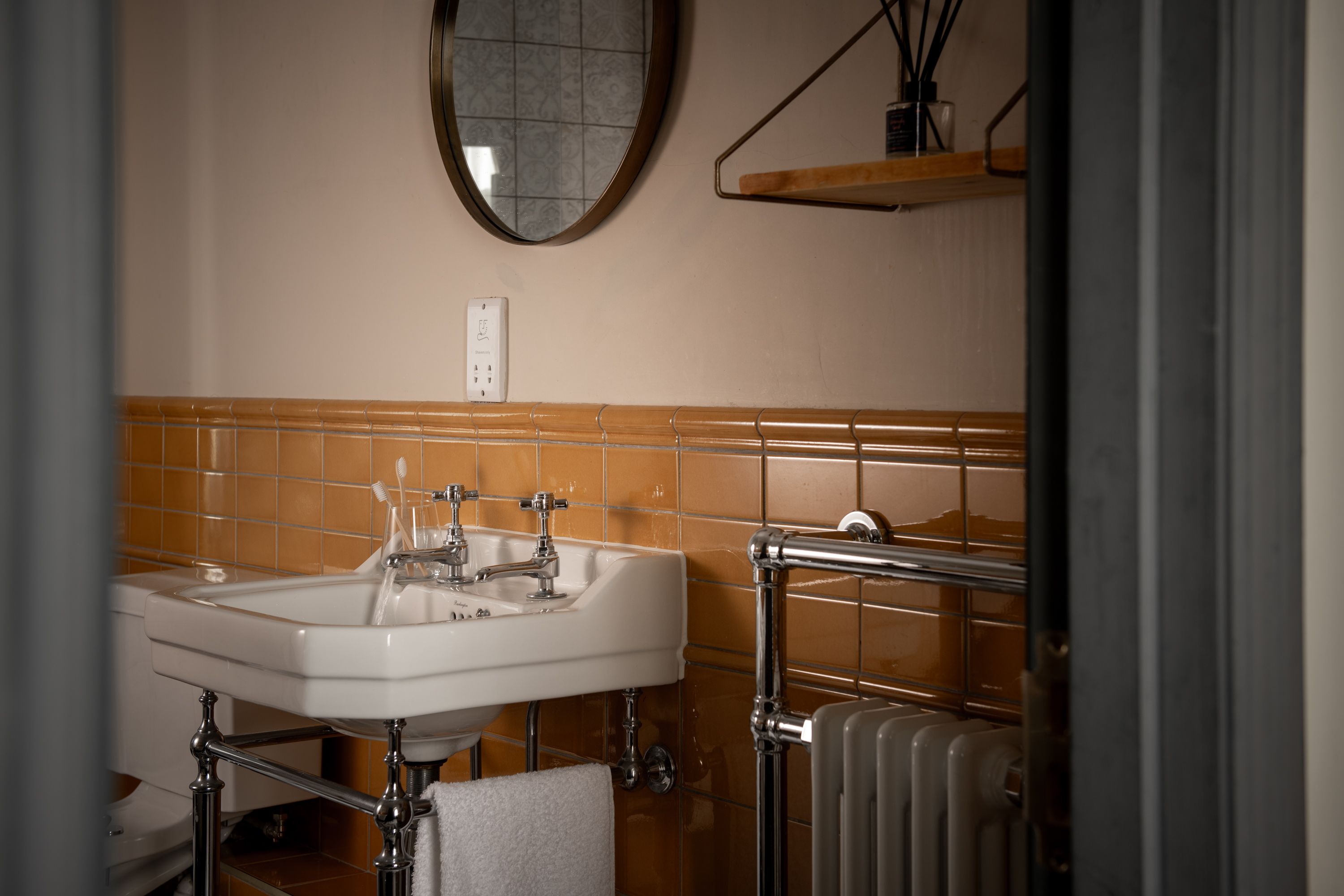 feature bedroom bathroom sink through door